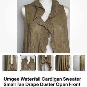 Elegant Ruffled Tan Sweater